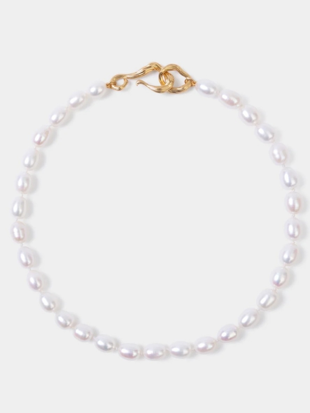 Sophia C Bella Necklace 18k Goldplated On Brass Genuine Large White Pearls New - Picture 1 of 3